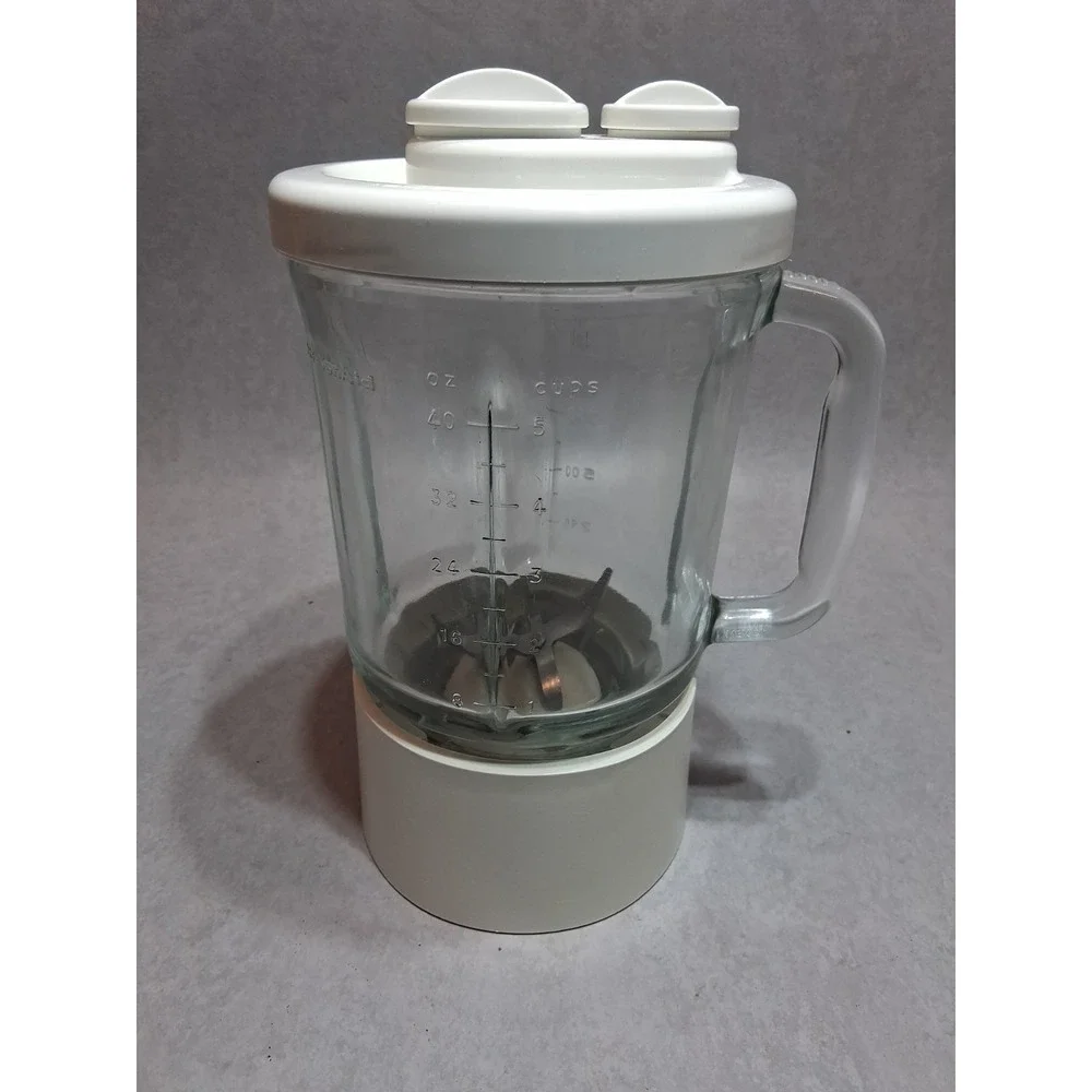 KitchenAid Blender Pitcher KSB5WH 40oz 5 Cup Glass Replacement Jar & Lid